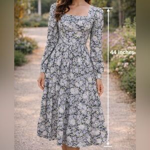 Vintage Laura Ashley Made in Great Britain Floral Prairie Dress Cottagecore Sz 6